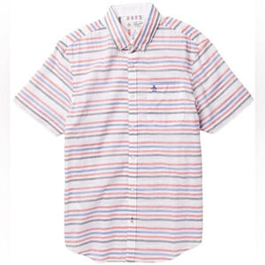 Original Penguin Multi-Stripe Lawn Short Sleeve Heritage Fit Shirt Size M